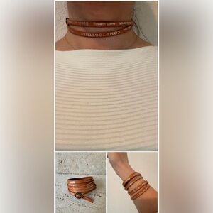 Humanity For All Wrap Leather Bracelet | Inspirational Quote